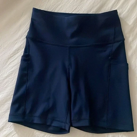 Athleta 2025 spandex shorts pockets blue - xxs - Picture 5 of 6